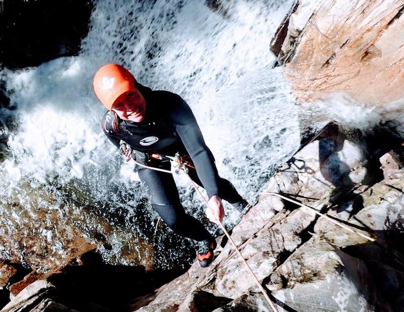 Bruar waterfall abseil